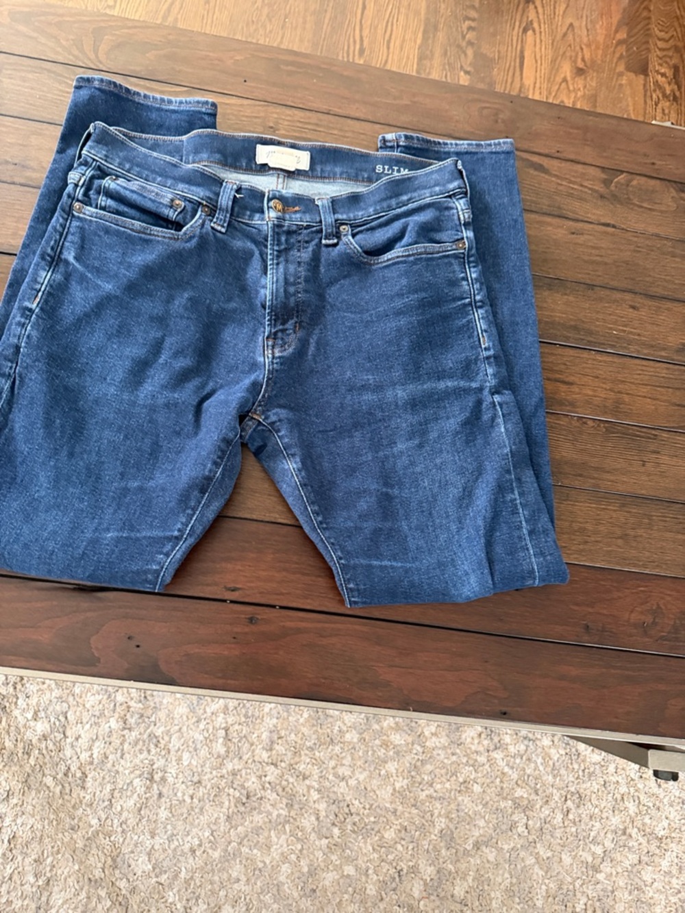 Madewell Slim Jeans Men’s 33x32 Blue Denim Straight Leg - Picture 5 of 8